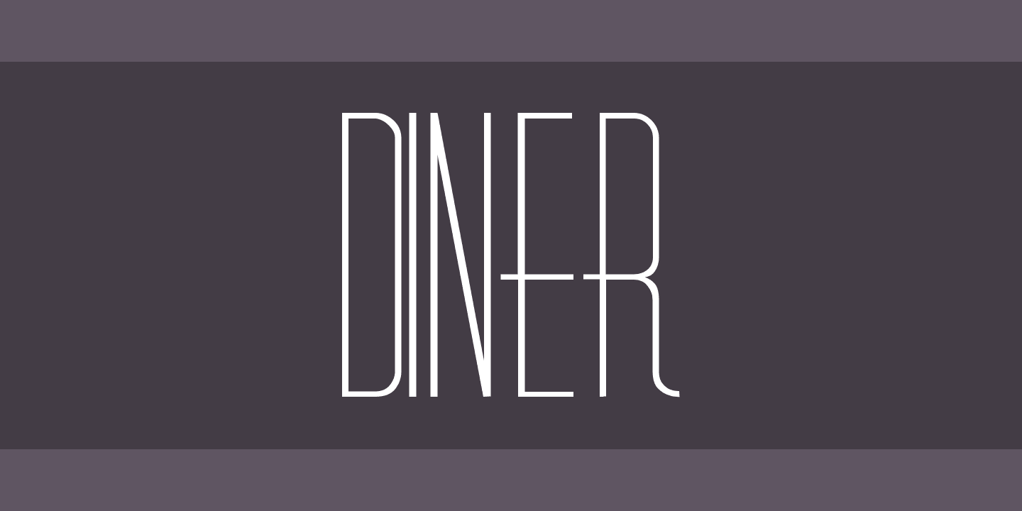 Beispiel einer Diner Fatt-Schriftart